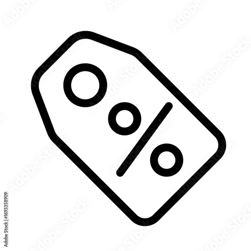 Sale Tag Line Icon of Coupons & Discounts Icon Set