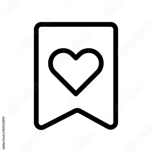 Bookmark Favorite Line Icon of Wishlist & Favorites Icon Set