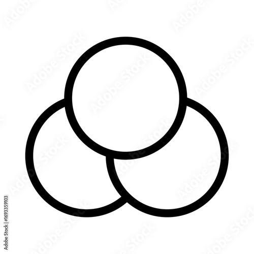 Overlapping Colors Line Icon of Color Palettes Icon Set