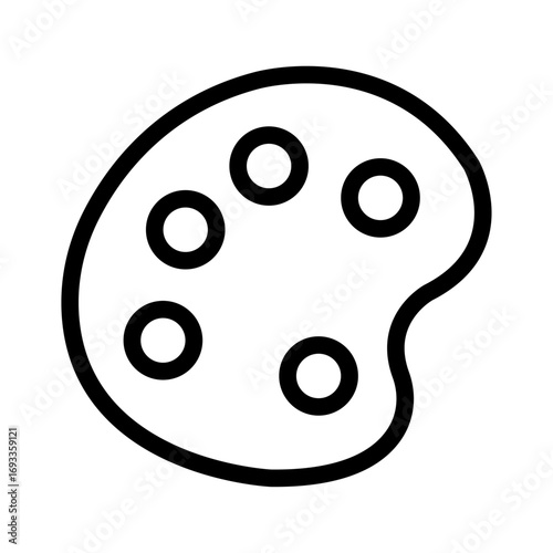 Classic Color Palette Line Icon of Color Palettes Icon Set