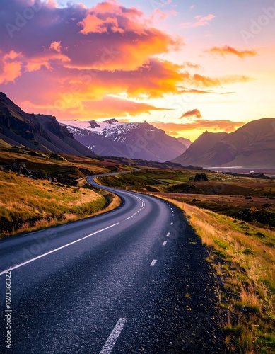 Winding Road Sunset