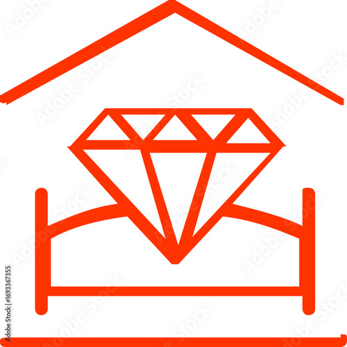3d render of a symbol of a house symbol on white background