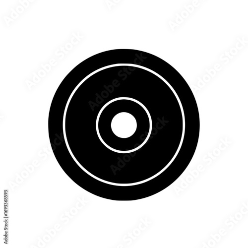 Compact disc vector icon for digital storage and media data