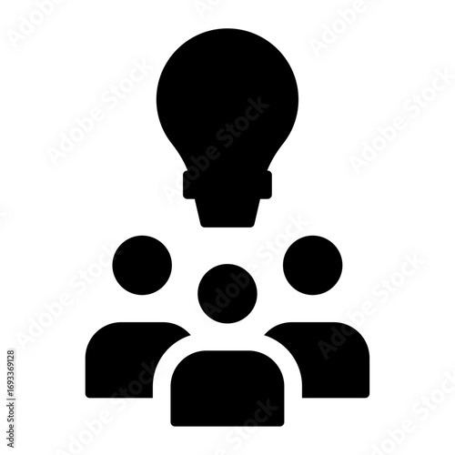 group idea brainstorming icon