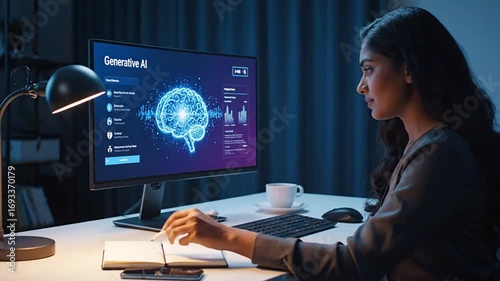 Generative AI virtual assistant tools for prompt engineer and user for ease of engage artificial intelligence AI technology help people to work with generative AI functions by prompting the AI brisk