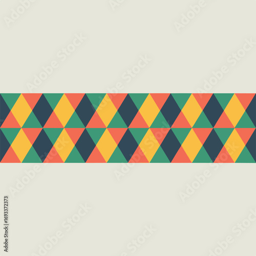 Seamless harlequin pattern, colorful diamond shapes