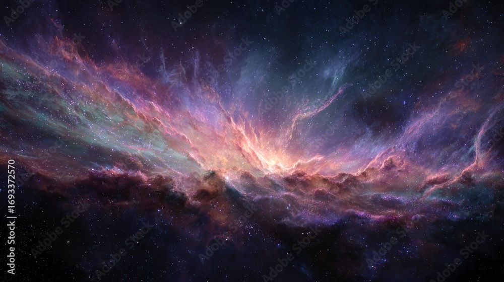 Fototapeta premium Colorful nebulae in deep space