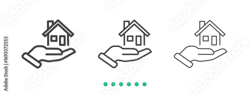 Home recommendations icon. Thin line icon vector