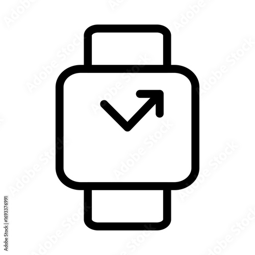 Smartwatch with Graph Line Icon of Watches Icon Set
