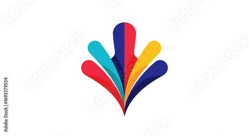 Dynamic spectrum of abstract shapes converge creating a visual crescendo of energy