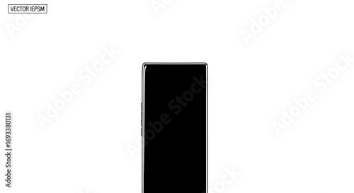 Sleek mobile phone design, black screen device for modern communication and technology