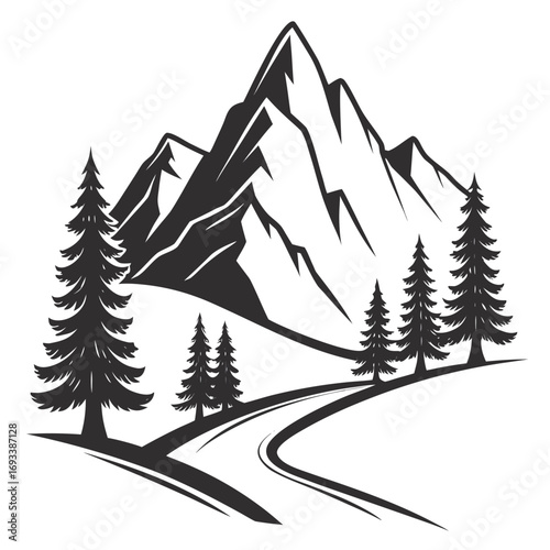 vector illustration of a winter landscape