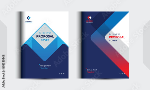 Wallpaper Mural Blue Proposal cover Design Template concepts are adept for corporate Business	 Torontodigital.ca