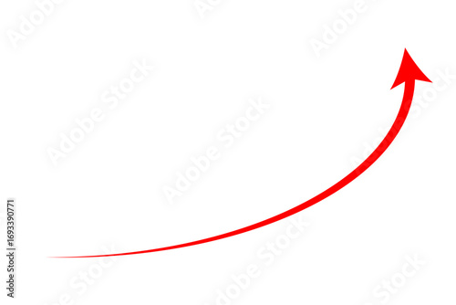 Red arrow up - Red arrow for business graph

