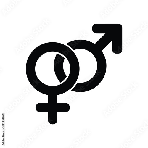 Interlocking male and female gender symbols