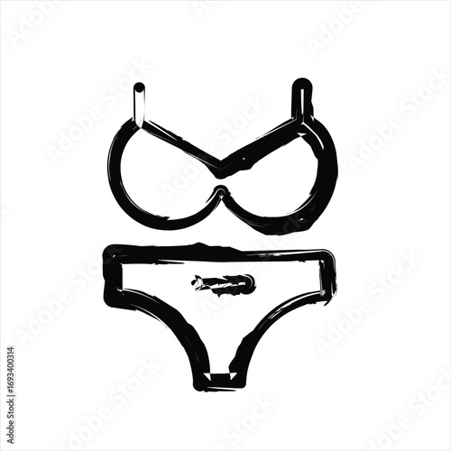 Vector Black Paint Ink Brush Stroke