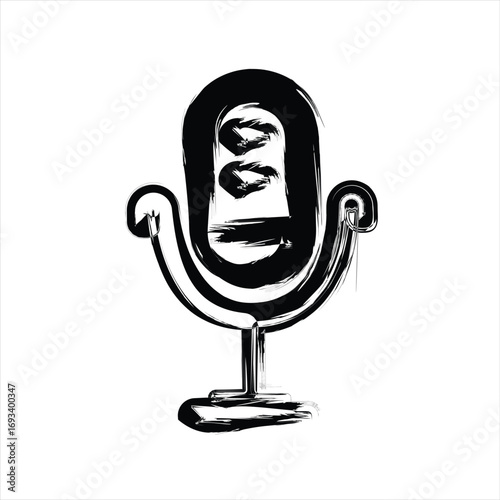 Vector Black Paint Ink Brush Stroke