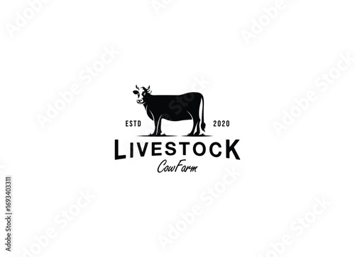 Farm animal logo inspiration. Flat design. Vector illustration concept