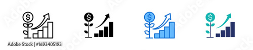 Free Download Business Growth  Icon Set Multiple Style Collection - GFXLoad