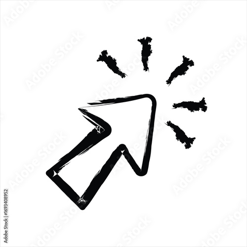 Brush Grunge Element Icon Hand Drawn Stroke For Creative Design And Illustration