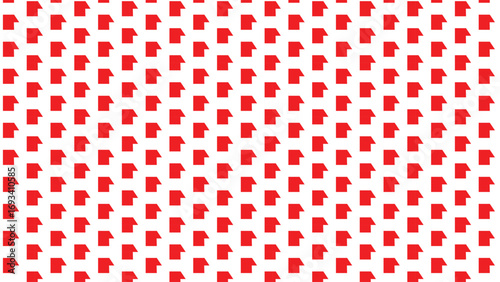 Seamless repeating pattern of small red mittens on a white background for winter holidays