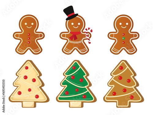 Christmas cookie set illustration