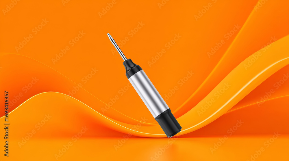 Fototapeta premium Silver and black electric screwdriver