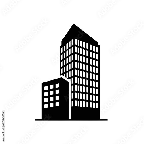 Vector art of black icon of a telephone with a handset and keypad