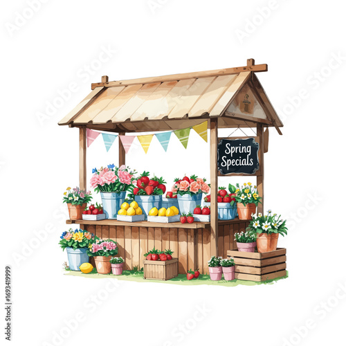 shop with flowers  , spring blooms , flower market , flower stall , flower pots with flowers , floral shop