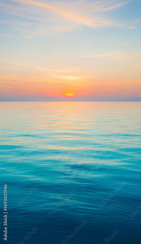 Naklejka premium sunset on the sea background