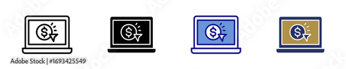 Pay Per Click  Icon Set Multiple Style Collection