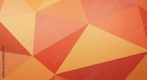 Abstract Geometric Polygon Background Orange Hues