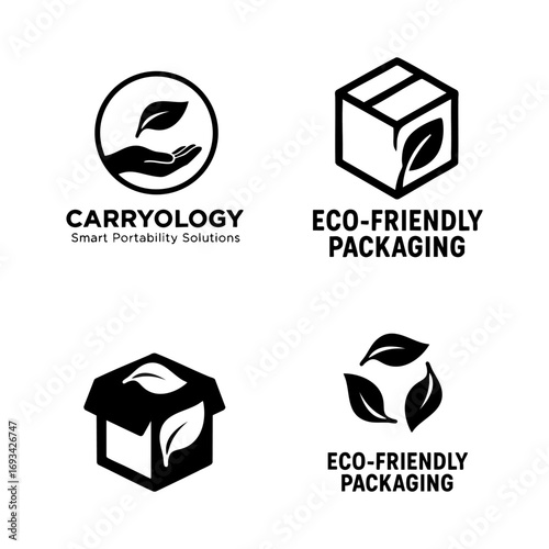 Eco-friendly Packaging, Sustainable Delivery Icons