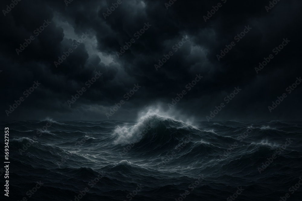Obraz premium Storm Over the Ocean - Symbol of Anxiety