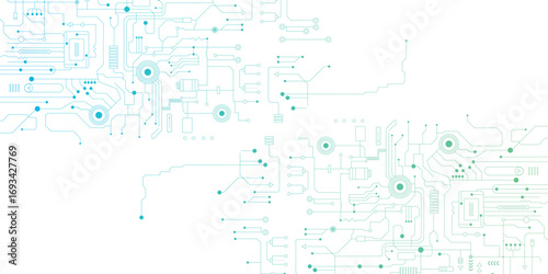 Futuristic Technology Circuit Board Background