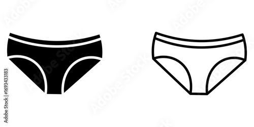 Underwear set icon on white background