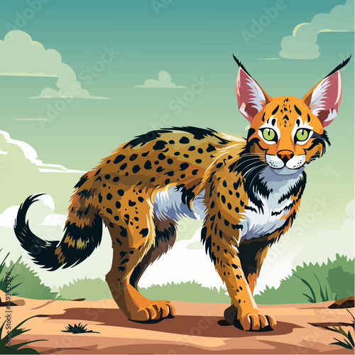 homotherium latidens woodland predator illustration for paleo art