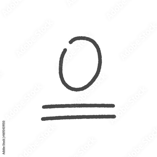 手書きのかわいい0点の黒い文字 - 点数やゼロを表す数字、全問不正解のイメージ素材