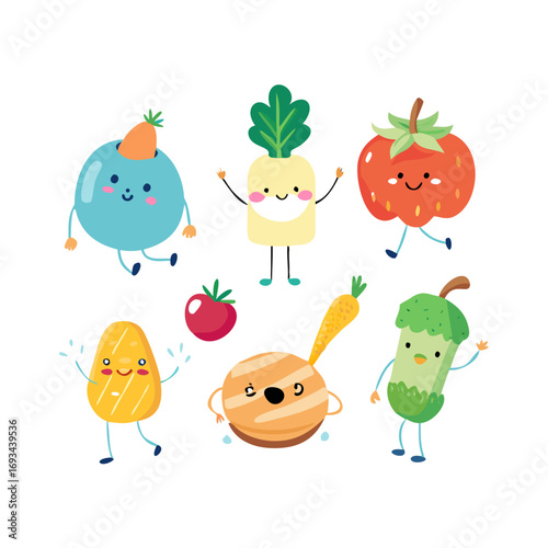 funny cartoon fruits