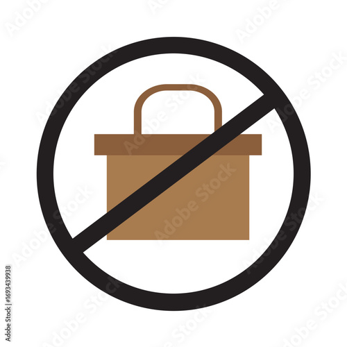 Brown Briefcase with Black Slas