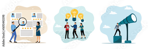 Evaluate employee performance, collaborative meetings, business opportunities for the future.