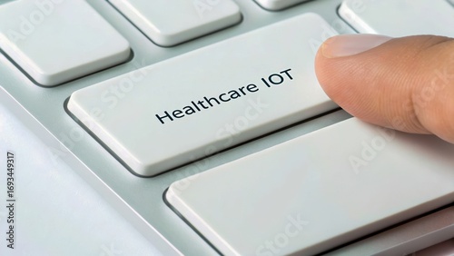 Healthcare iot security medicine finger keyboard technology network device data Security in medicine meets iot on keyboard, calm and focused