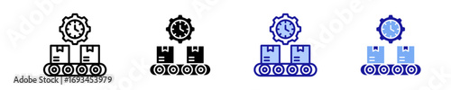 Manufacturing  Icon Set Multiple Style Collection
