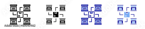 Distribution  Icon Set Multiple Style Collection
