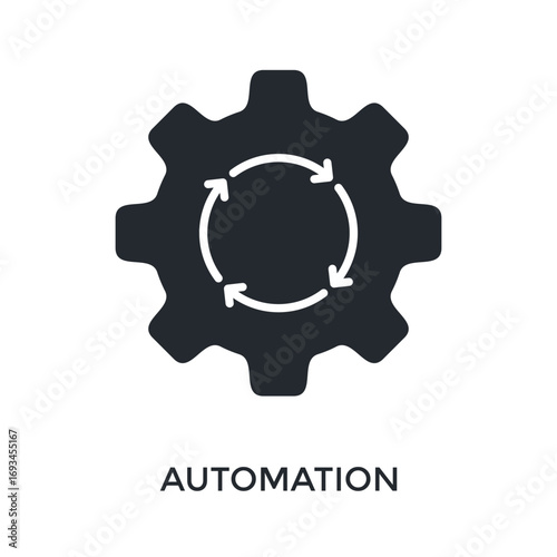 Automation Icon Glyph Style. Vector Illustration For Graphic Design