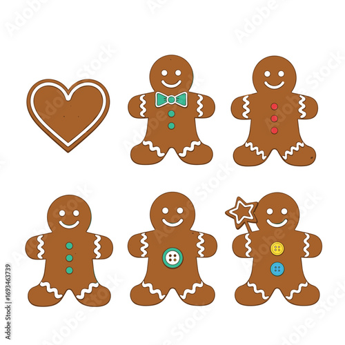 Delightful assortment of festive gingerbread cookies ready for enjoyment
