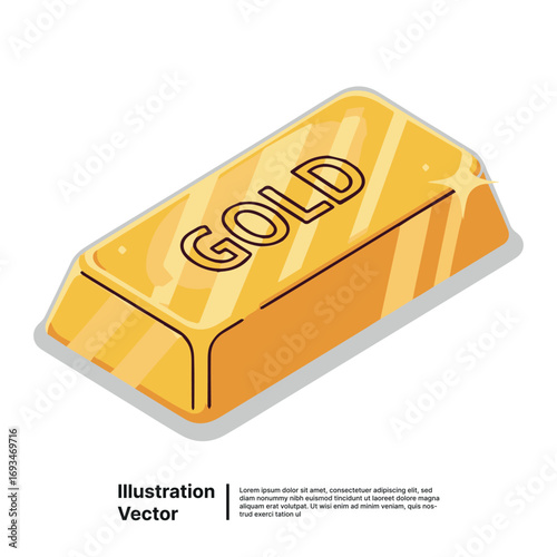 Golden Bar Symbol of Wealth and Prosperity, a Precious Metal, and Secure Investment