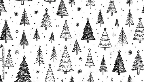 Festive Christmas tree pattern