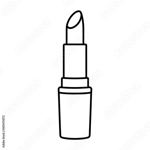 A lipstick illustration vector style coloring page