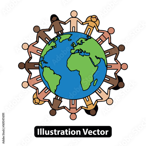 Global Unity Diverse Hands Around the World